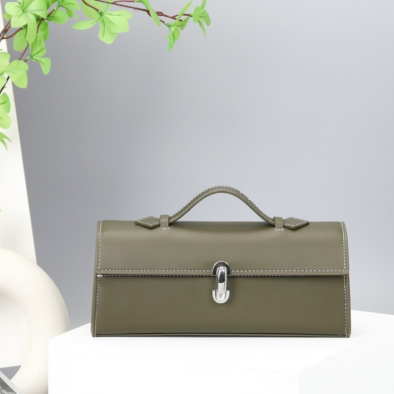 Nova luz francesa bolsa de luxo moda nicho High-End Baguette saco longo bloqueio pequeno saco quadrado
