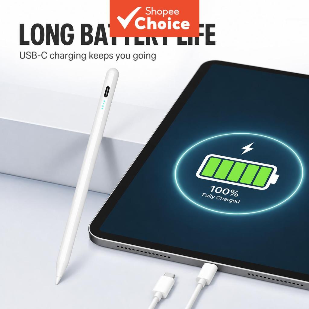 Caneta Stylus Universal Touch para Tela Capacitiva de Tablet, Smart Pencil para 