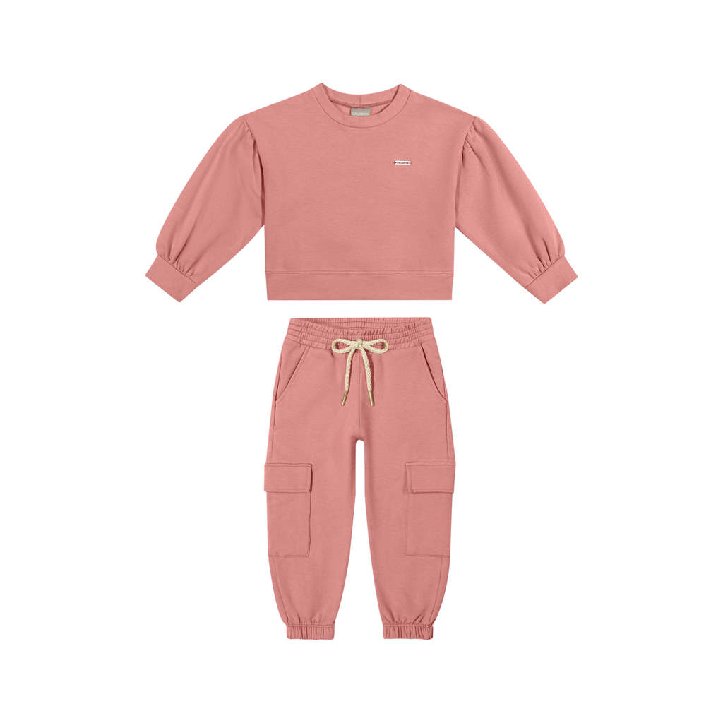 Conjunto Infantil Menina Cargo Ampla Colorittá Rosa