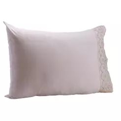 2 Fronhas Bordado Belle Maison 50cm x 70cm Rosa Poliéster