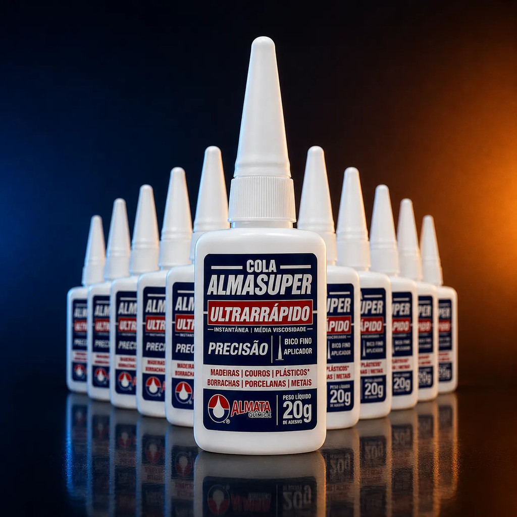 Cola Instantânea Almasuper Precisão 20g Kit C/ 10 Unidades