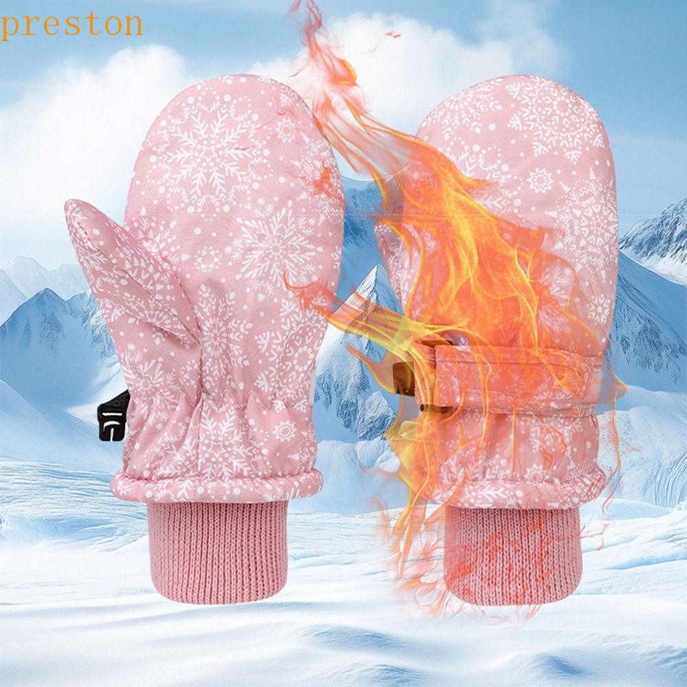 Luvas De Esqui Infantis PRESTON , Inverno Espessadas À Prova D'água Para Crianças , Forro Quente Antiderrapante Quentes