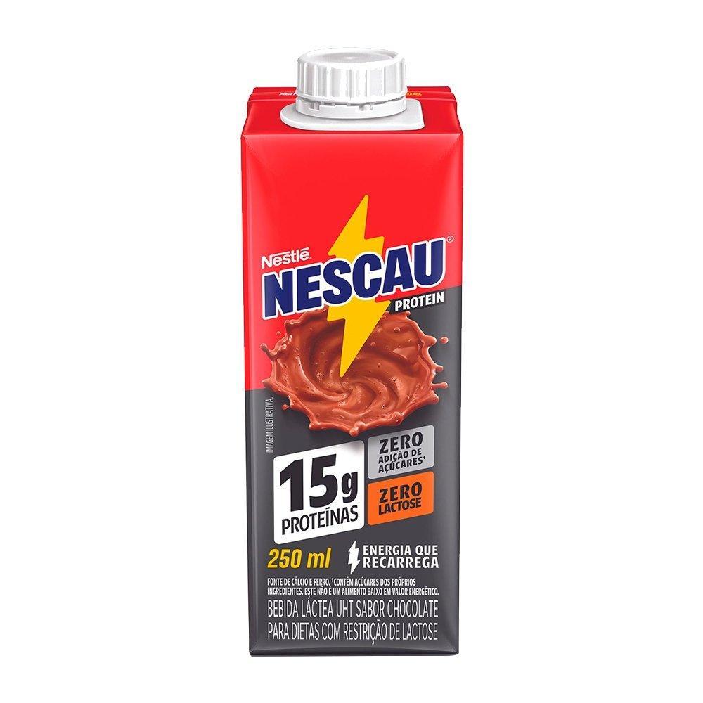 Bebida Láctea UHT Nescau Protein 250ml - Embalagem com 24 Unidades