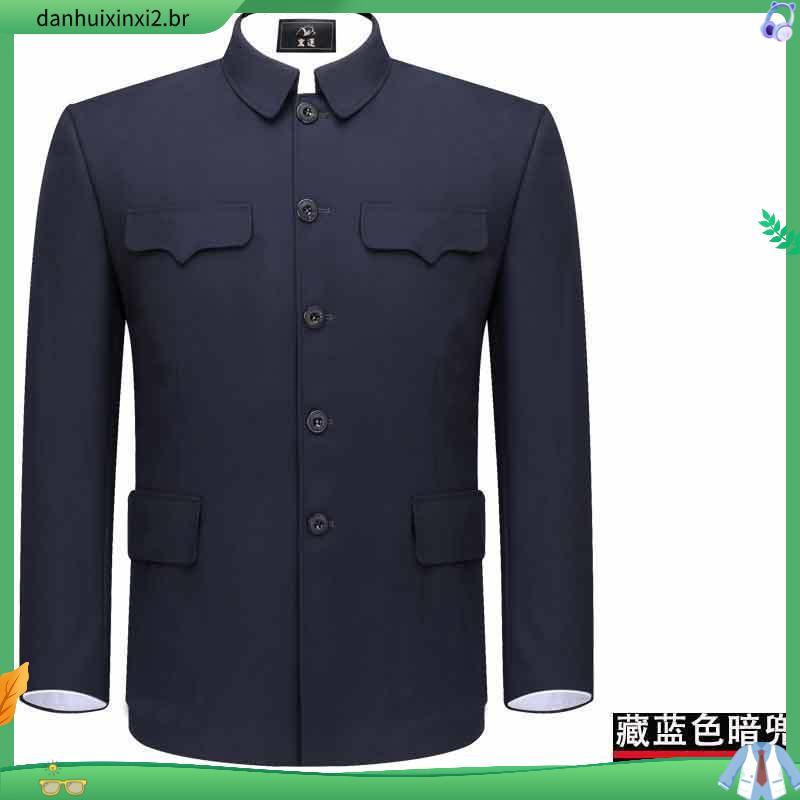 Zhongshan roupas masculinas de meia-idade idosos topos pai roupas vovô jaquetas casuais roupas para idosos zhongshan rou