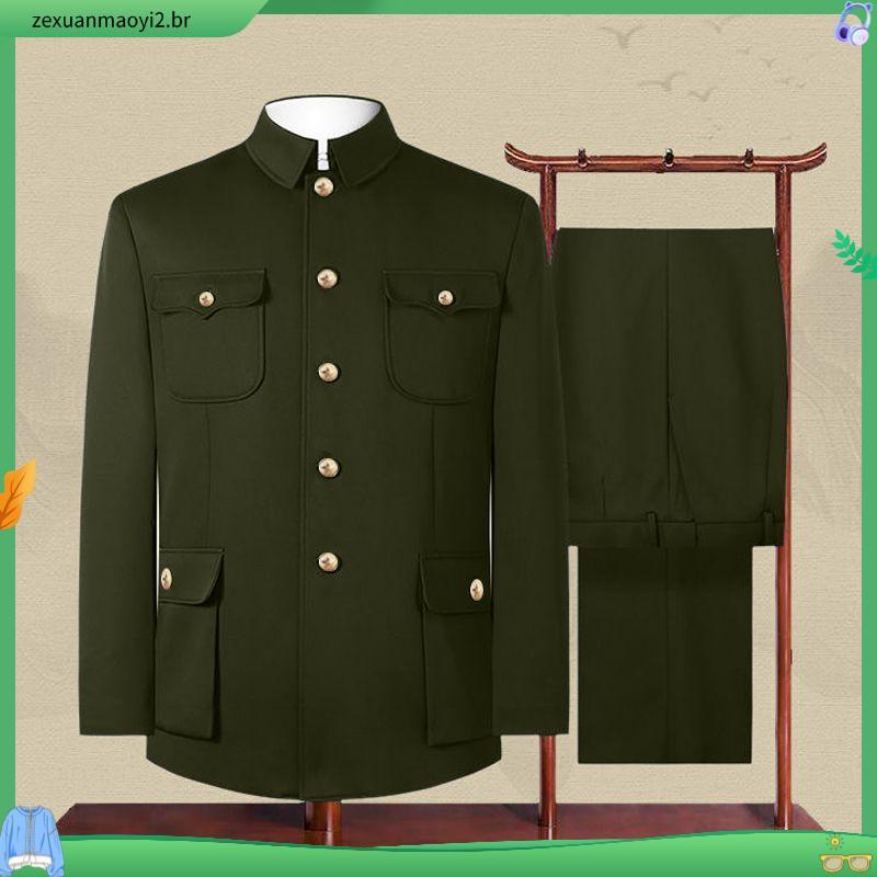Zhongshan roupas masculinas de meia-idade idosos terno topos jaquetas para idosos roupas étnicas roupas do vovô roupas d