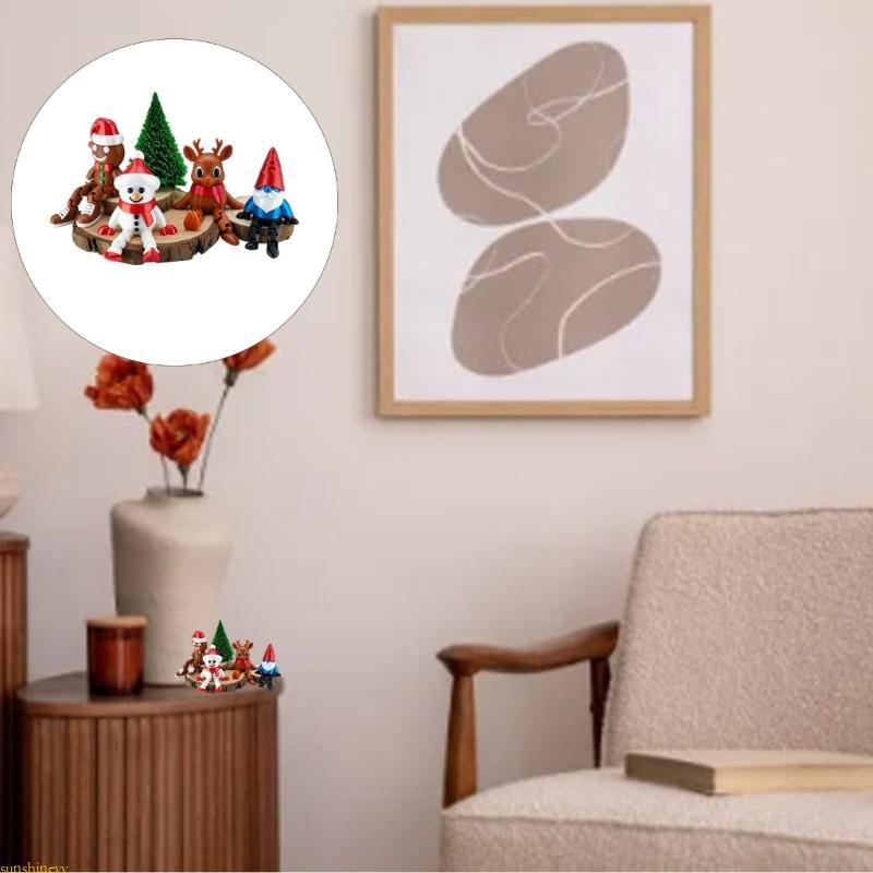 sunshineyy Inovadora Impressão 3D Juntas Articuladas Boneco De Neve Decorações De Natal Conjunto De Destaque