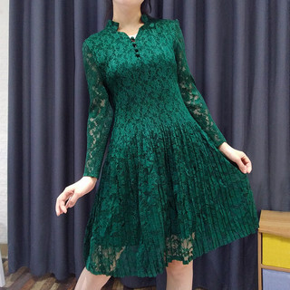 Uma pessoa uma plissada ZB052 atividade curto vestido de renda fino ajuste mais magro olhar pequeno 2025 primavera verão