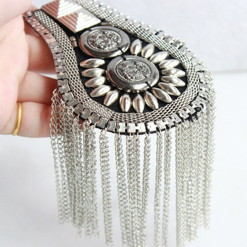 Acessórios de roupas da moda estilo pino decorativo desempenho palco Metal borla Epaulette acessórios terno vestido aces