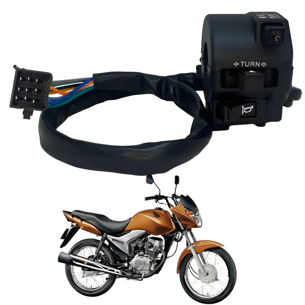 CHAVE DE LUZ CG TITAN 150 2009 2010 2011 2012 2013 BUZINA SETA SPEC QUALIDADE ORIGINAL MELHOR PREÇO ENCAIXE PADRÃO