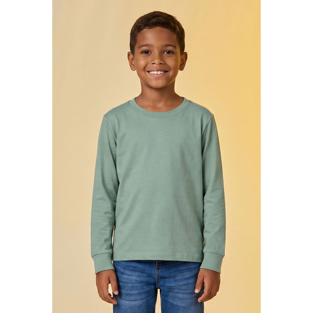 Camiseta Infantil Menino Básica Lisa Elian Verde