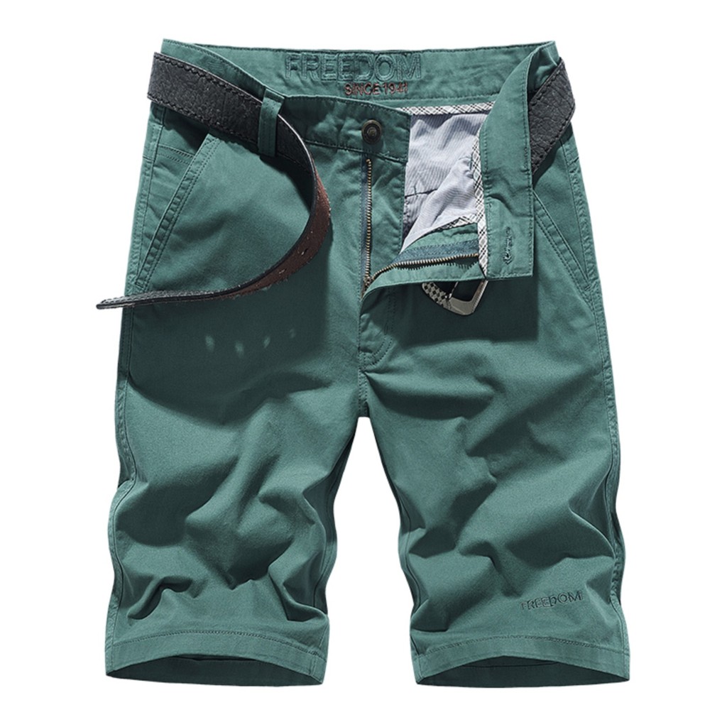 Shorts de meia-idade de verão masculino algodão puro pai solto tamanho grande meia-idade idosos Casual cinco pontos