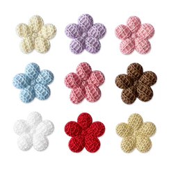2*2cm 200pcs Aplique Flor de Crochê para Laços e Artesanato