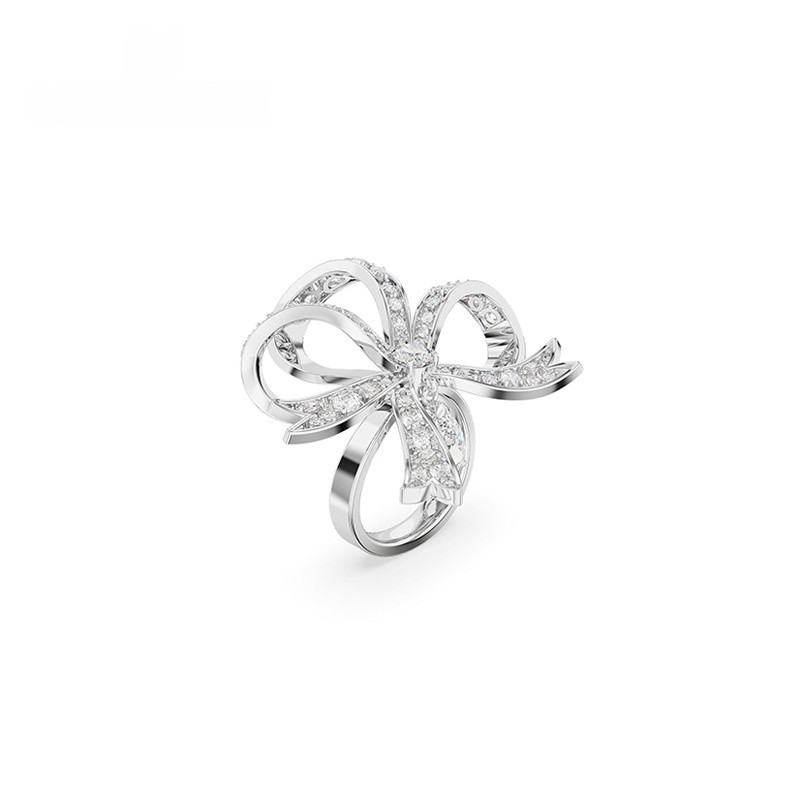 Anel de Joalheria 45J, Anel VOLTA, Anel Empilhável de Prata, Anel de Cristal, Anel de Prata, Anel de Diamante, Anel Fixo