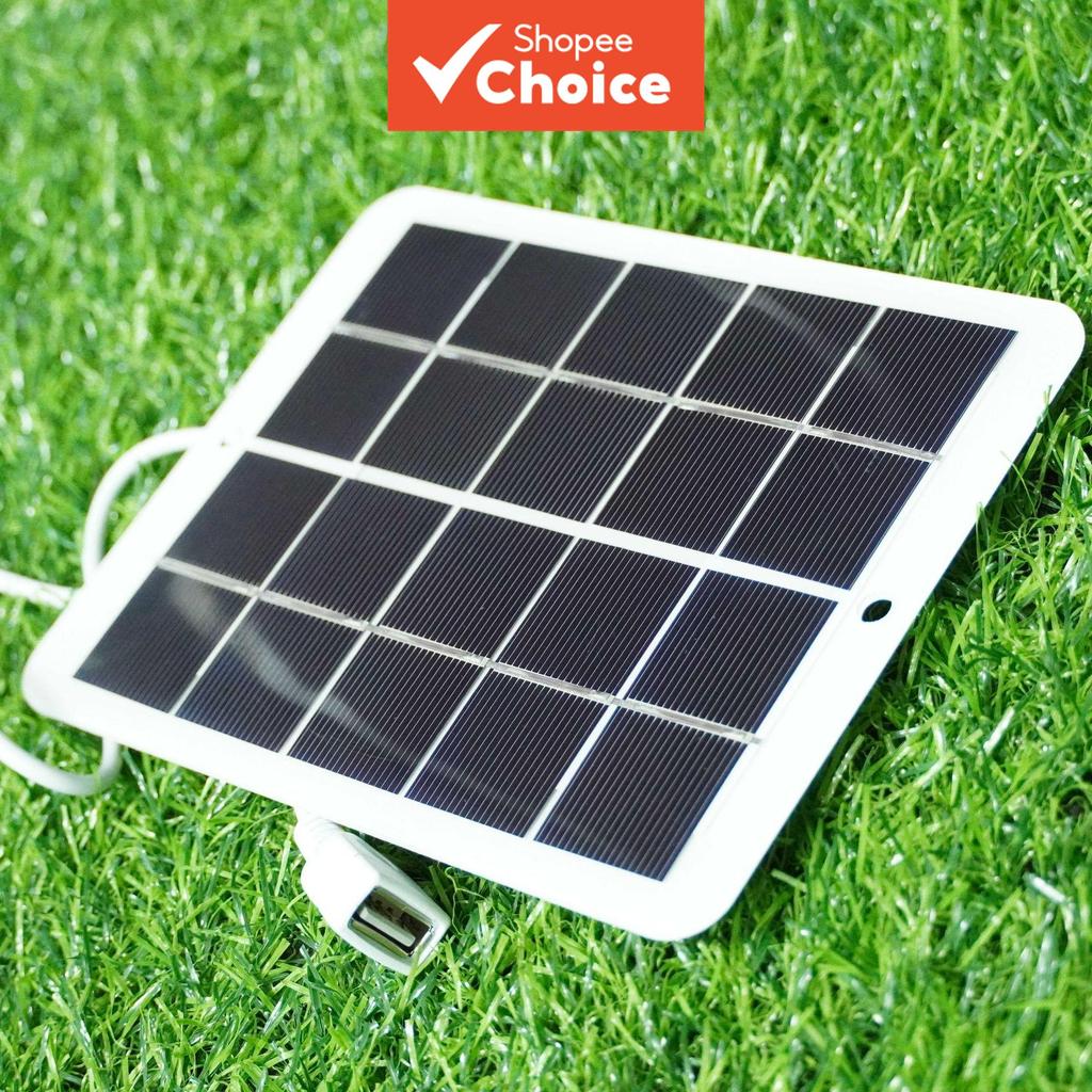 Carregador Solar USB 3W portátil com painel de energia policristalino para camping e viagens