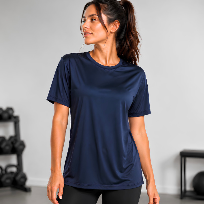 Camiseta Feminina Toque Gelado Poliamida Soltinha Academia Corrida Treino Casual Dry Fit