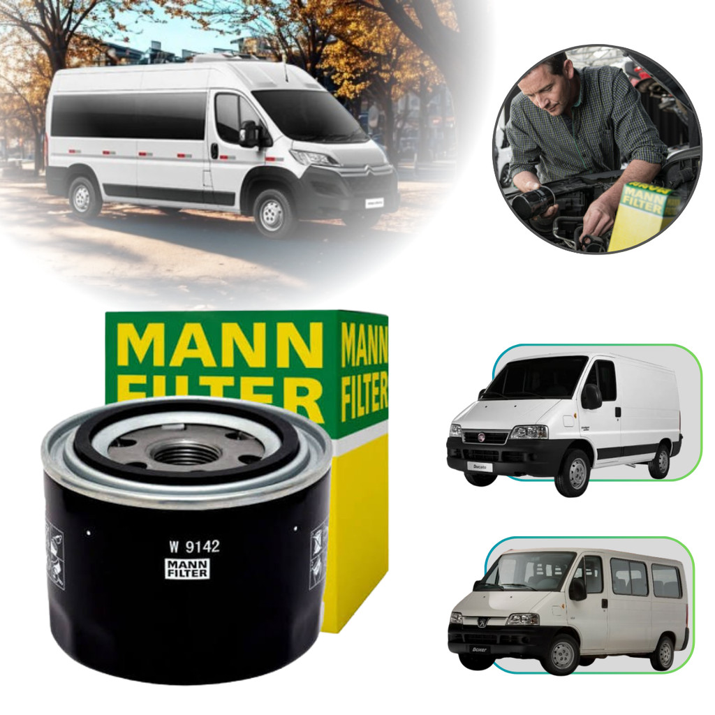 Filtro Oleo Blindado Mann Filter W9142 Ducato Jumper Boxer Daily Diesel