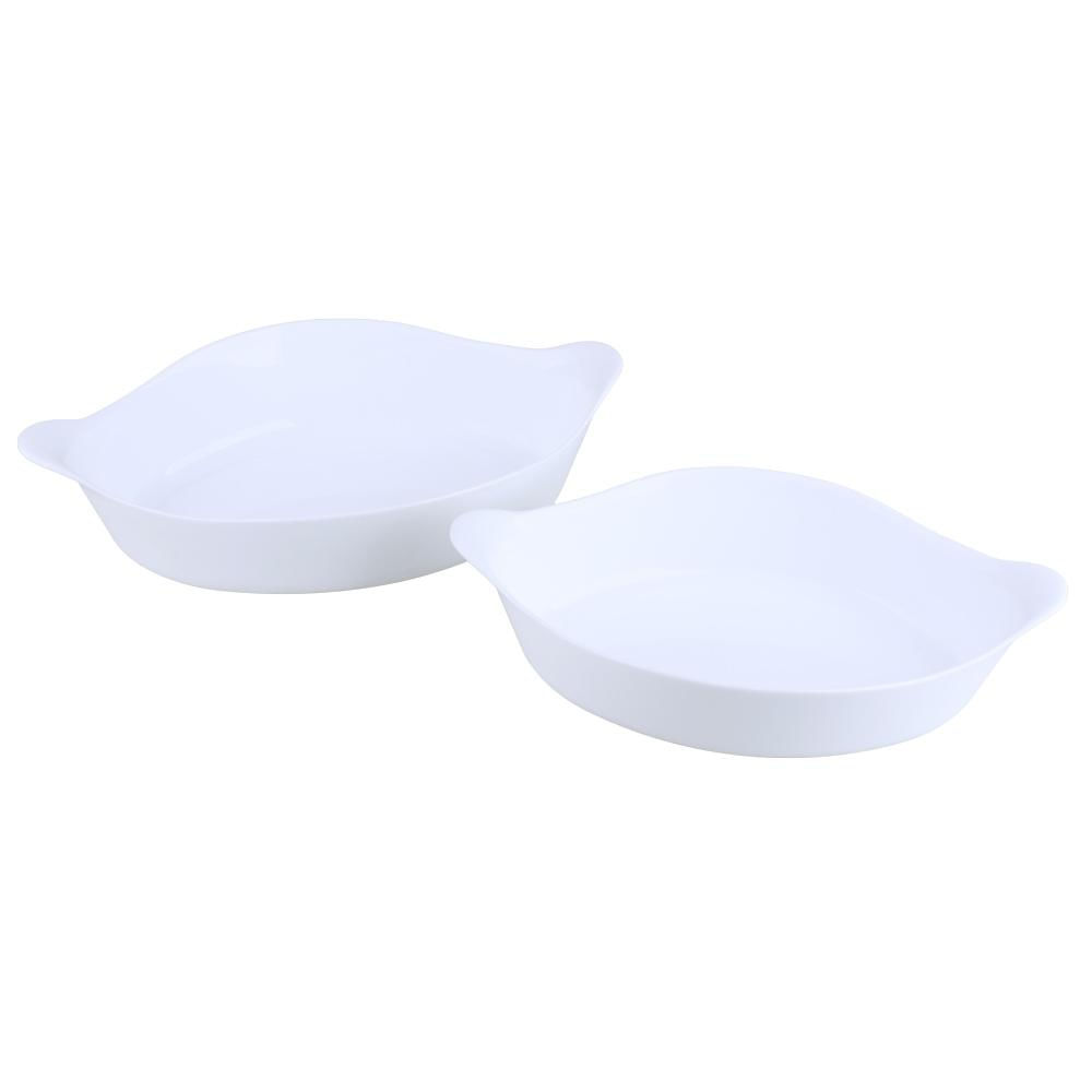 Conjunto de Assadeiras Opaline Oval com 2 Unidades Nadir