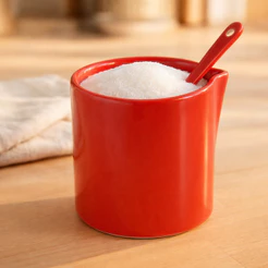 Açucareiro De Porcelana Com Colher Manhattan Vermelho Hauskraft 300ml