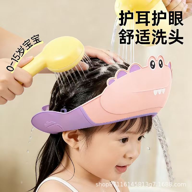 Touca de bloqueio de água para lavagem de cabelo de bebês e crianças, ferramenta para lavar cabelo de bebê, touca de ban