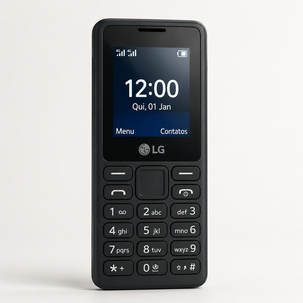 Celular LG B330 4G com Teclas Grandes Tela 2,2 Rádio FM Câmera e Carregamento Type-C