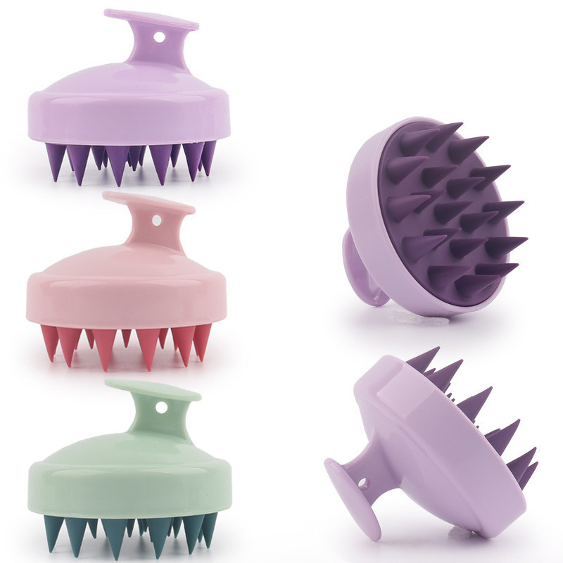 Escova de shampoo fita de Silicone lidar com shampoo massagem pente cabeça Grabber couro cabeludo limpeza massagem escov