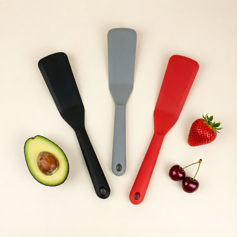 Utensílios de cozinha para assar Panela antiaderente Espátula de fritura pequena Espátula de Silicone resistente a altas