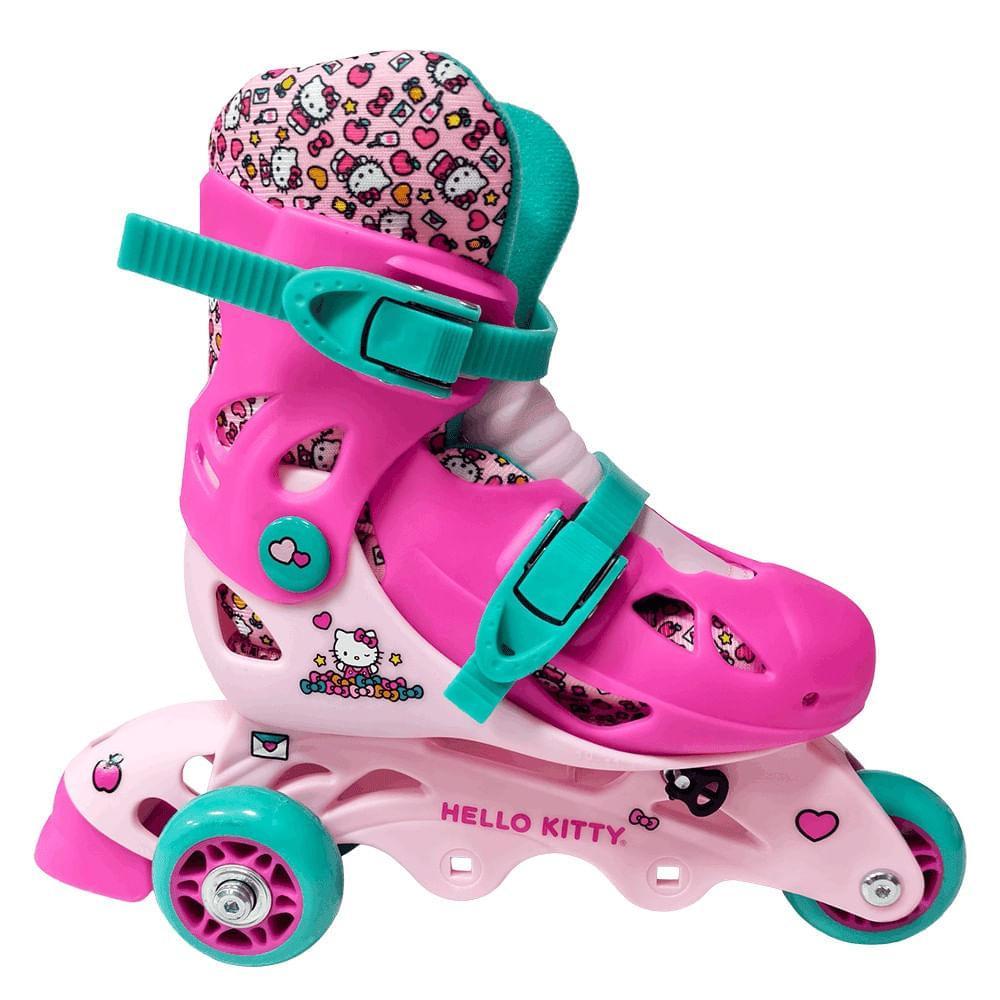 Hello Kitty Patins Ajustável 29 A 32 com Acessórios de Segurança - Fun Divirta-se — imagem 2 de 2