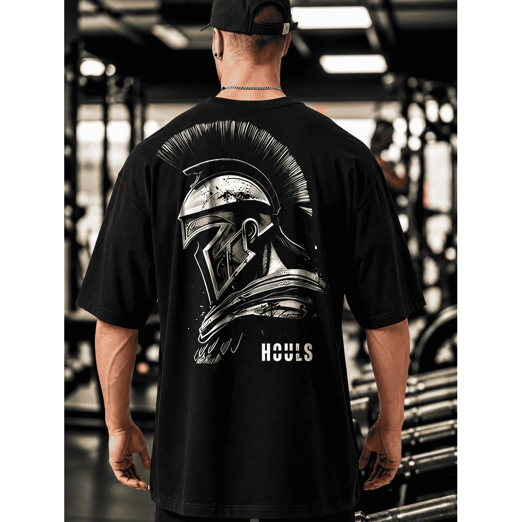 Camiseta Oversized Spartano Musculação Grande Algodão Streetwear Treino Academia Envio Imediato
