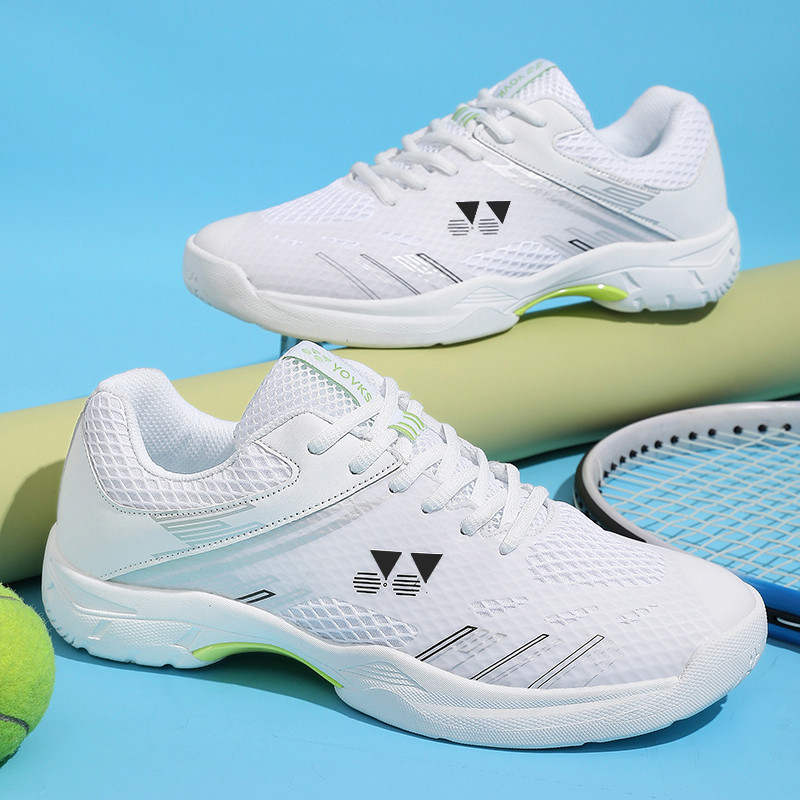 O Badminton texturizado convexo côncavo da sola calça o amortecimento superior da tela de microfibra