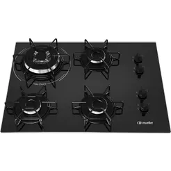 Cooktop a Gás Mueller 4 Bocas Tripla Chama Preto MCG134BG1 – Bivolt