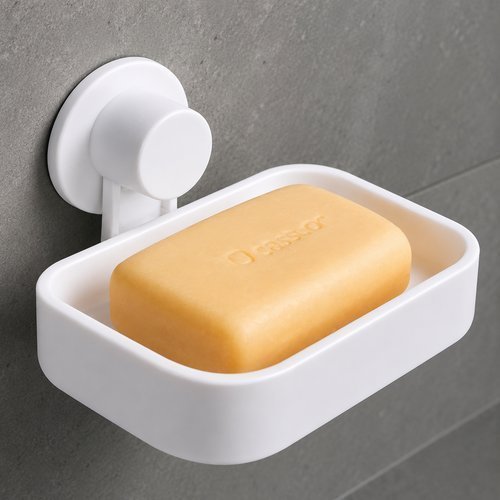 Suporte Sabonete Ventosa Adesiva Plástico Branco 2kg DELLO