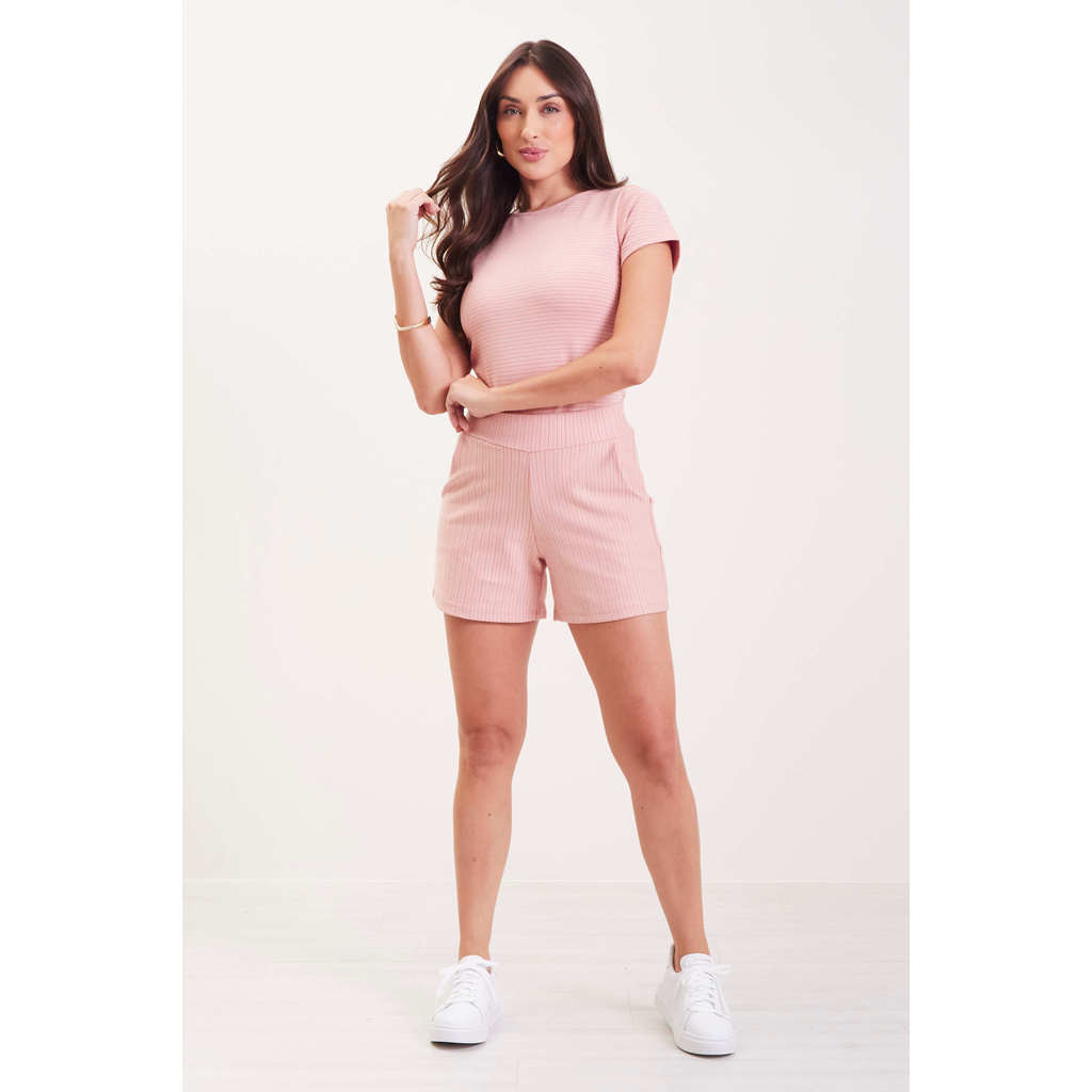 Conjunto Feminino Curto Listrado Marialícia · foto 2