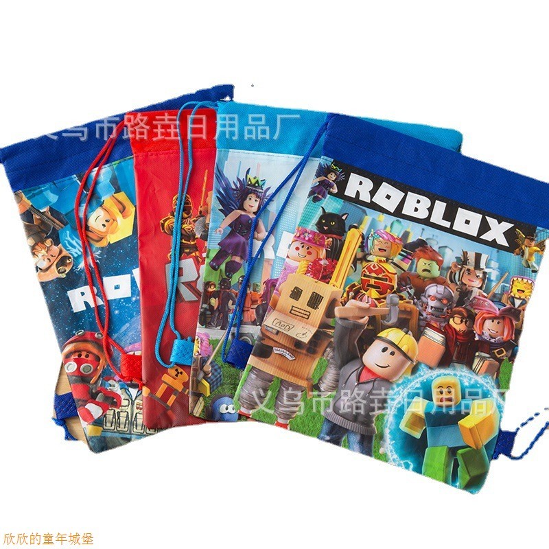 Roblox roblox caixa de areia de armazenamento de tecido não tecido mundo Virtual bolso cordão presente de aniversário mo