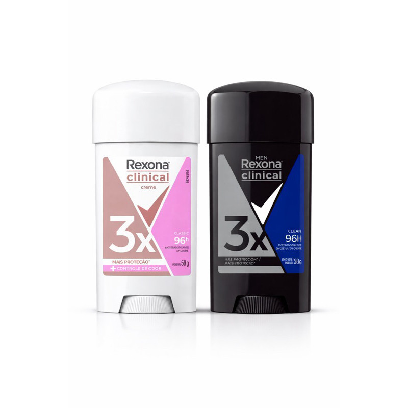 Kit Desodorante Rexona Clinical Creme 58g — imagem 2 de 2