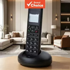 Conjunto de Telefone Sem Fio Fixo com Identificação de Chamadas e Armazenamento de Números, Visor Iluminado