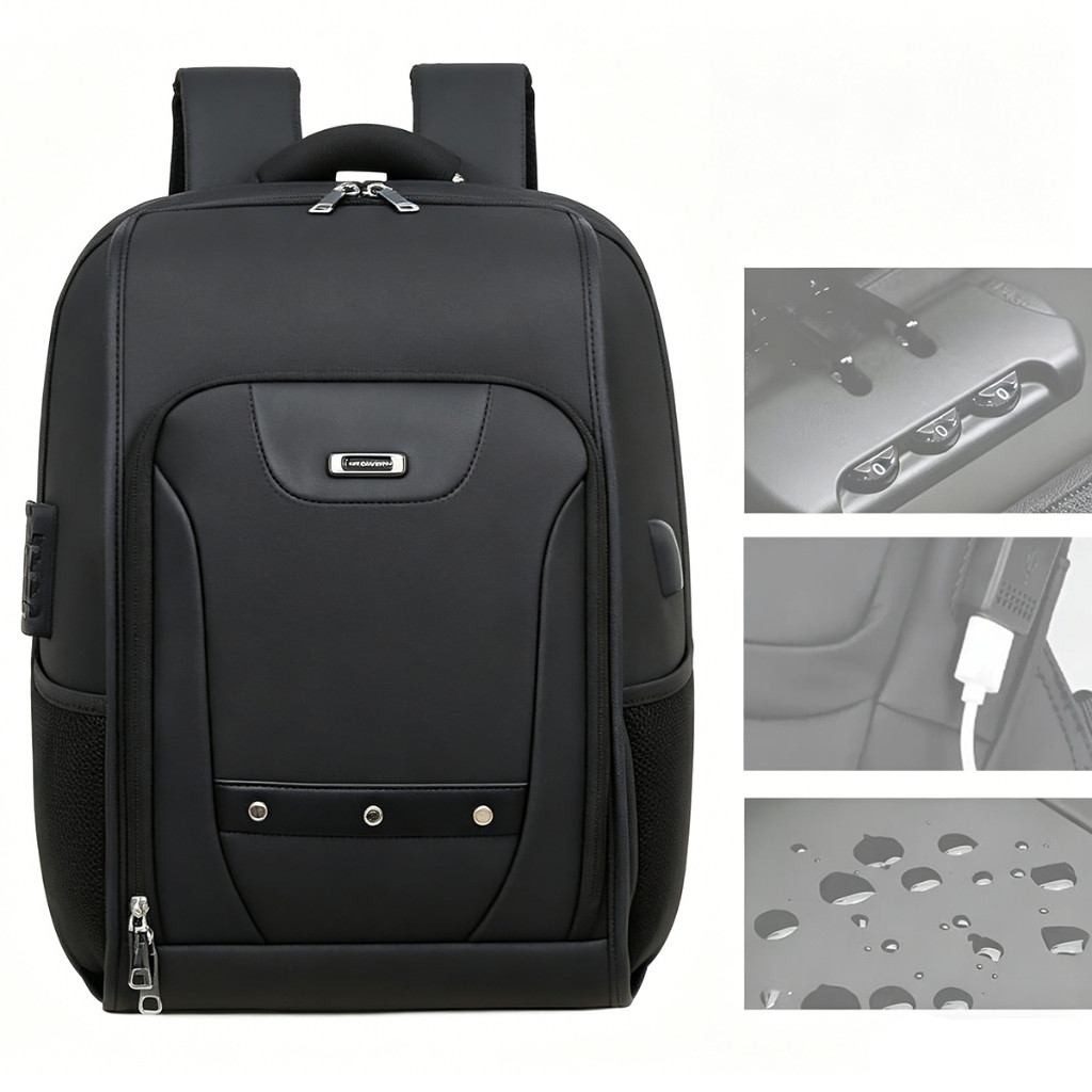 Mochila Masculina Reforçada Impermeável, Bolsa para Escola e Notebook Resistente 20L
