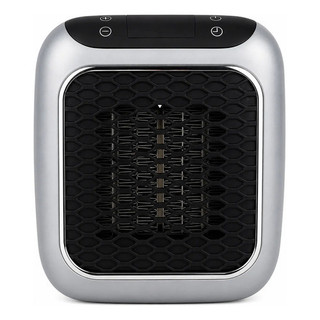 Mini Aquecedor Portátil Elétrico Com Display Digital E Timer Preto