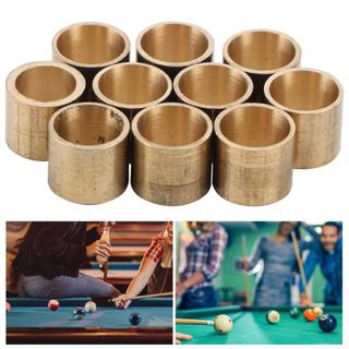 ERYUE Snooker Virolas de cobre para piscina Ferramenta de reparo de alto impacto para taco de bilhar Conjunto de 10