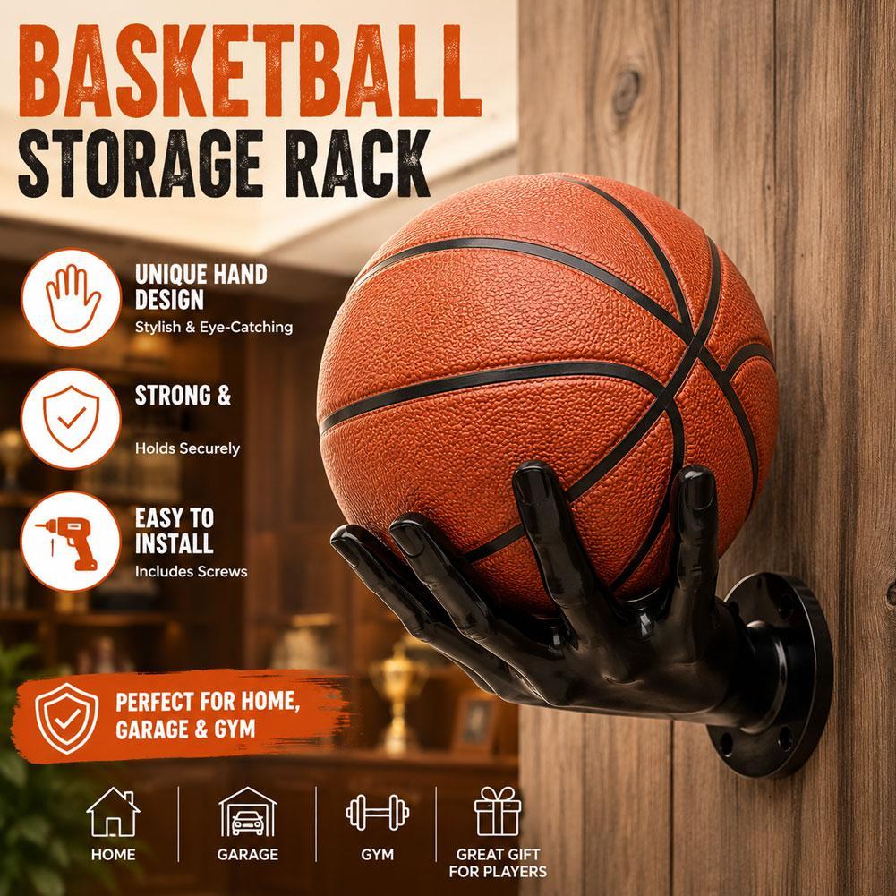 Rack De Armazenamento Criativo De Basquete E Bola De Futebol Duplo Como Decoração De Parede Para Exibir Organizar Seus E