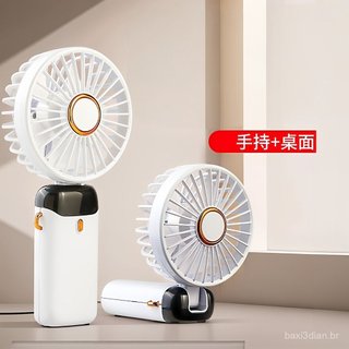 Novo ventilador portátil recarregável de baixo ruído para escritório, mesa, dormitório de estudantes e uso ao pescoço TM