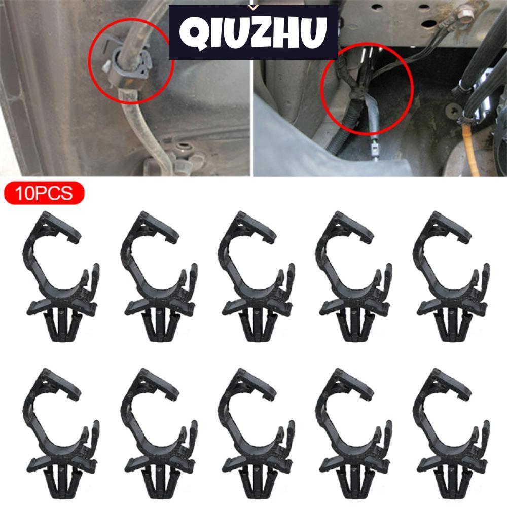 QIUZHU 10 Pçs Clipes De Chicote De Fiação Do Carro Prendedor Rota Retentor Fixo Tubo Ondulado Gravata Envoltório Cabo Br