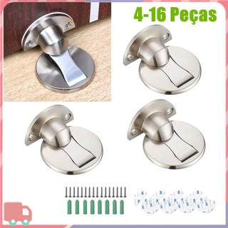 4/8/12/16 Peças Aço inox Prendedor Segurador Prata, Porta Peso de Porta Prático Acessórios para portas silenciosas 