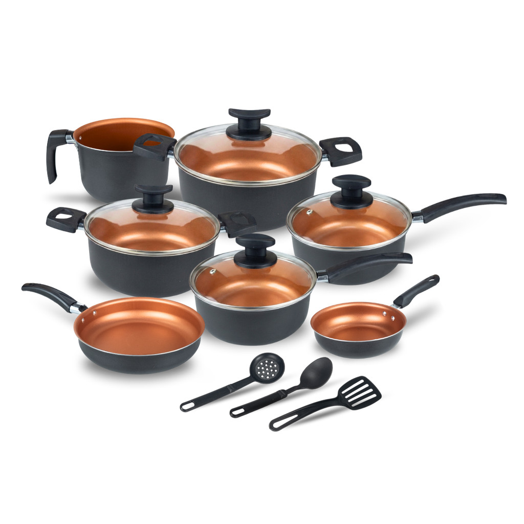 Conjunto Jogo de Panelas Teflon 10 Pçs Antiaderente Tampa de Vidro