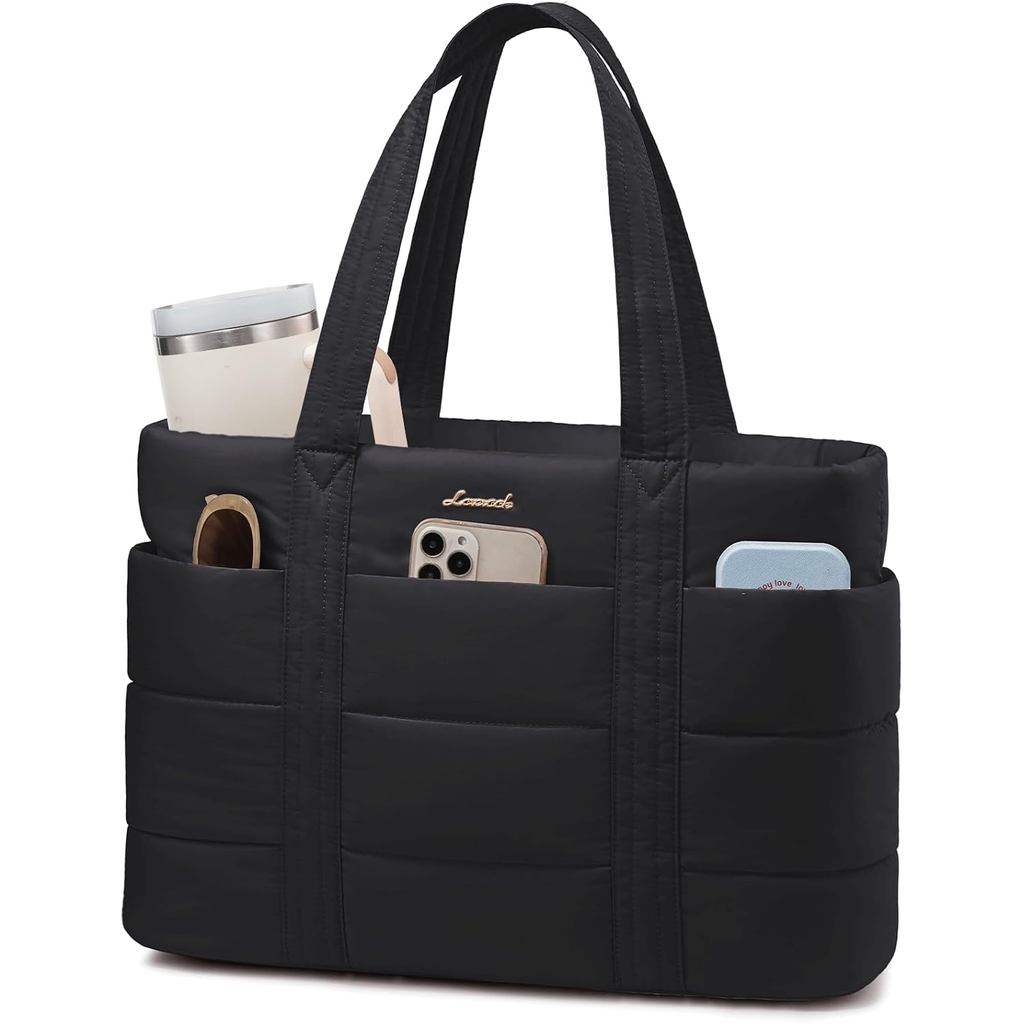 LOVEVOOK, bolsa de mão feminina, bolsa de trabalho grande tipo pescada, bolsa para laptop, bolsa de viagem leve, com fec