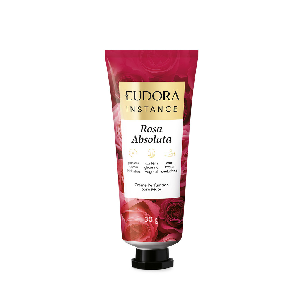 Eudora Instance Creme Perfumado para Mãos Rosa Absoluta 30g
