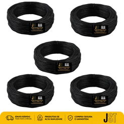 Kit 5kg Arame Recozido Trançado JST BWG18 1,24mm Fio Duplo 5 Rolos 1kg
