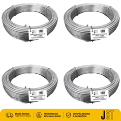 Kit 4kg Arame Galvanizado Liso BWG16 1,65mm JST 4 Rolos 240m Varais Cercas