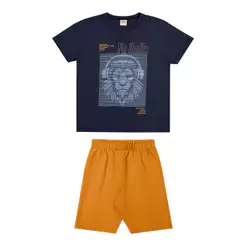 Conjunto Infantil Menino Moderno Elian Azul
