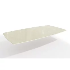 Tampo de Vidro/MDF para Mesa de Jantar até 6 Lugares 170x90cm Branco/Off Withe Off White