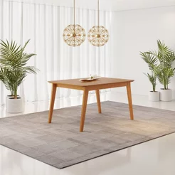Mesa de Jantar Retangular 4 Lugares Elegance Marrom/Cinamomo Cinamomo